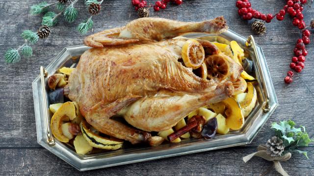 Chapon aux épices et légumes sautés au miel