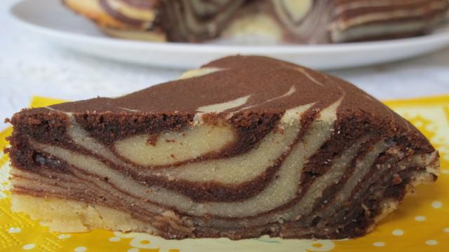 Gâteau twist chocolat et vanille