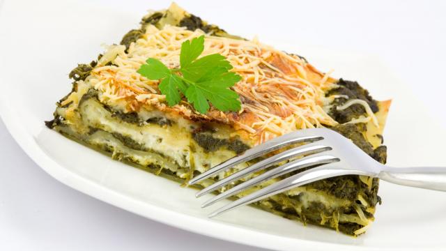 Lasagnes aux épinards et deux saumons au fromage à la crème Elle & Vire