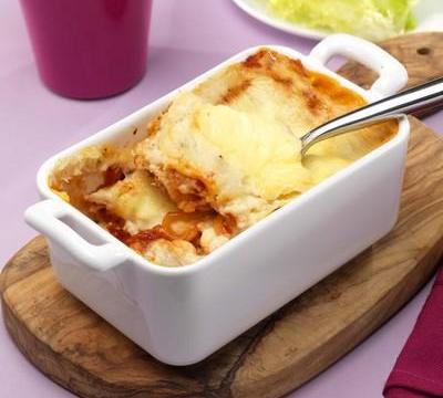 Petites lasagnes au fromage à raclette