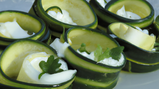 Roulés de courgettes au chèvre frais