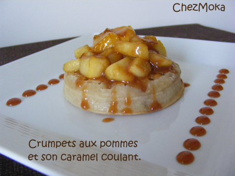 Crumpets aux pommes et caramel