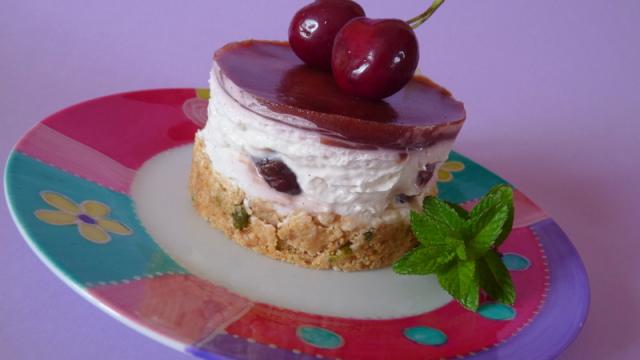 Cheesecake aux cerises sans cuisson