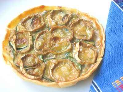 Tarte aux thon et courgettes