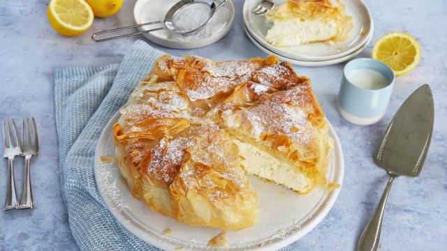 Gâteau de pâte filo à la ricotta et au citron