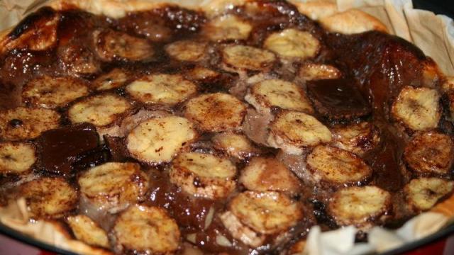 Tarte banane chocolat