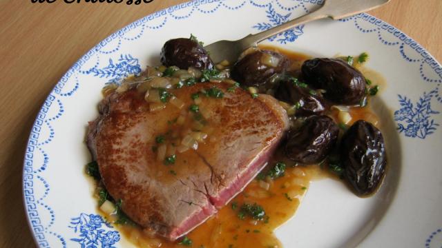 Tournedos de bœuf de Chalosse aux pruneaux