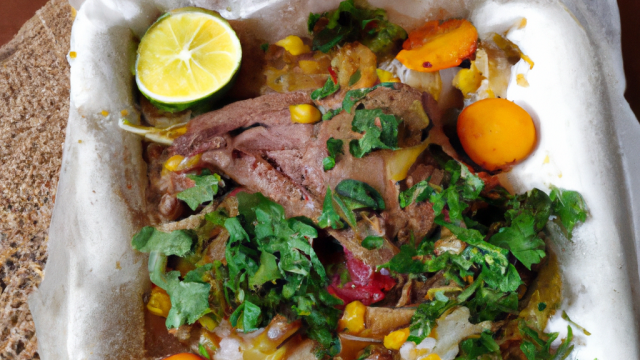 Papillote tagine de canard et petits légumes au citron confit et coriandre