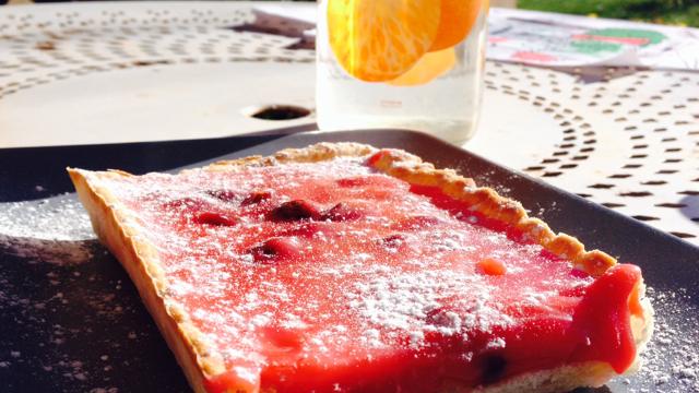 Tarte aux pralines et à la crème