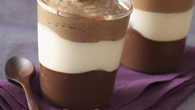 Verrine aux trois chocolats