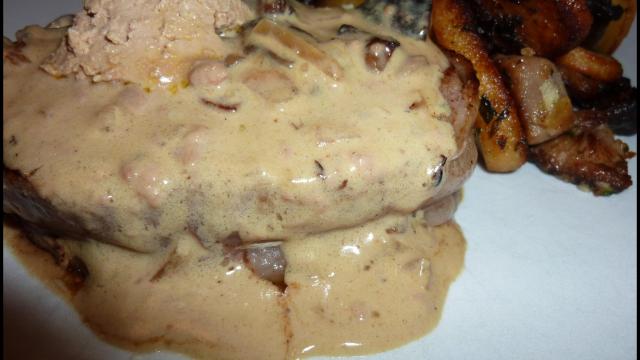 Sauce champignon foie gras arome truffe