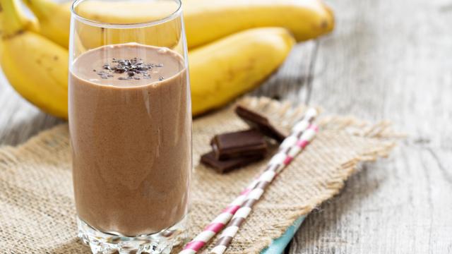 Smoothie banane et chocolat