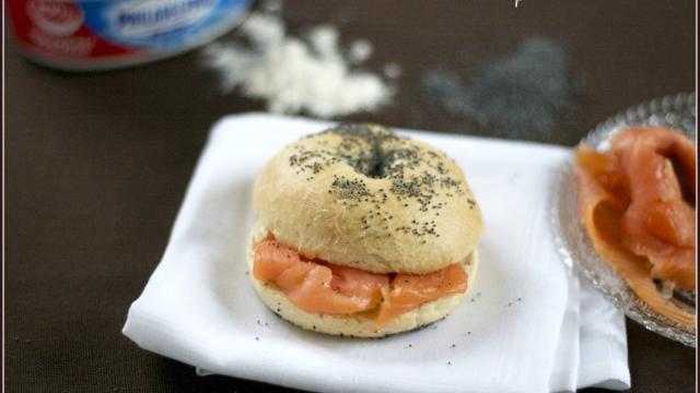 Bagels au saumon fumé et fromage frais