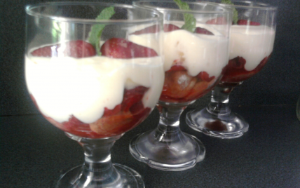 Tiramisu aux fraises et pointe de citron