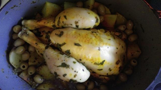 Poulet roti à la marocaine