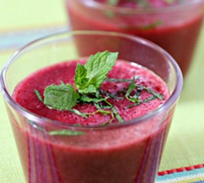 Gaspacho de cerises et tomates