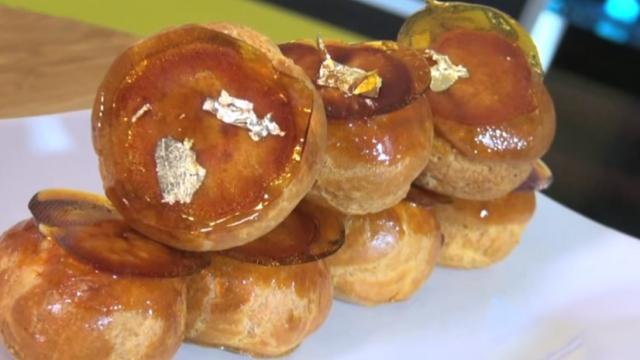 Choux garnis au caramel