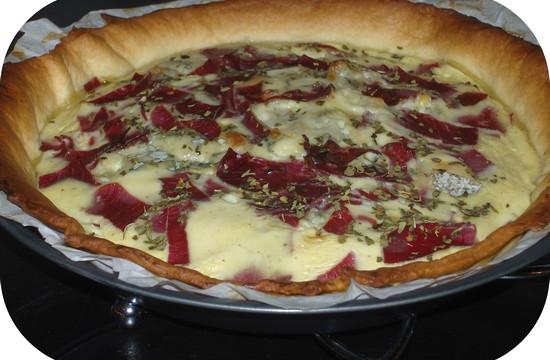 Tarte viande des grisons & fourme d'Ambert