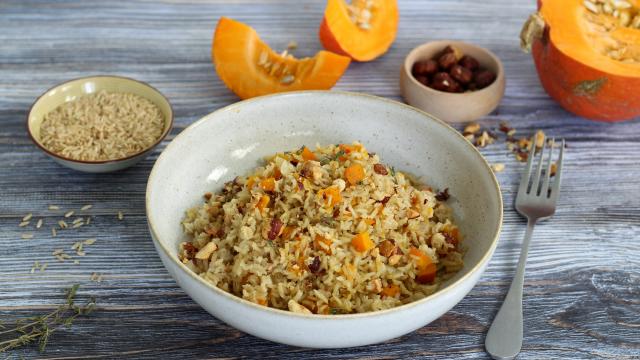 Riz pilaf au potimarron