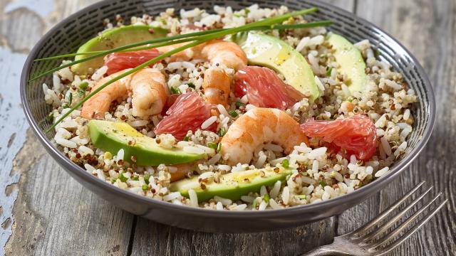 Salade trésor Inca, avocat et pamplemousse