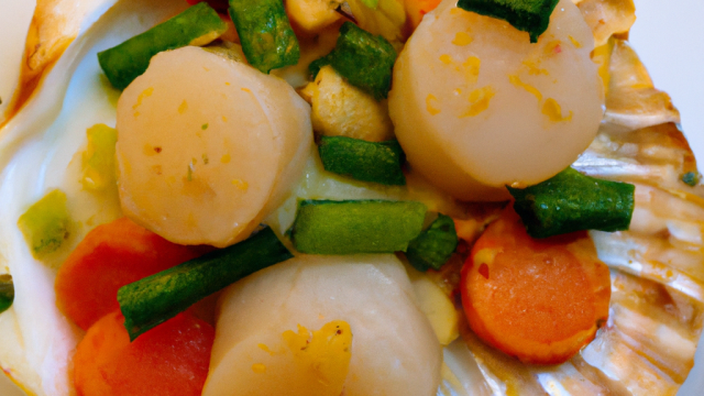 Coquilles Saint-Jacques aux légumes