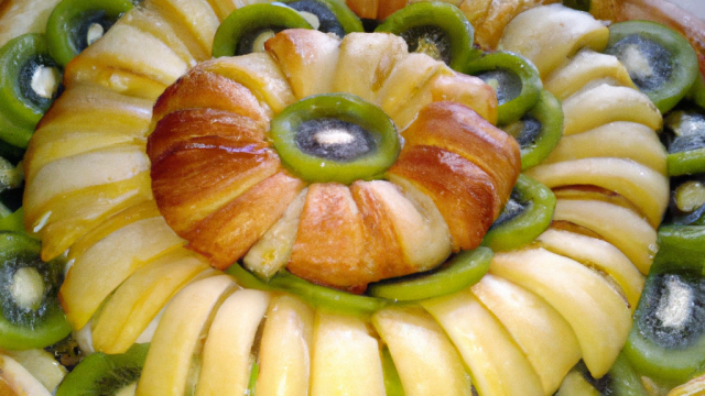 Couronne de pommes aux kiwis