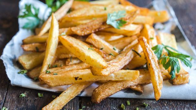 Frites au four maison peu grasses