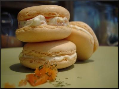 Macarons au saumon fumé et ricotta