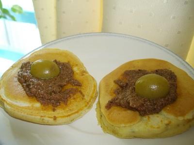 Blinis au pesto et sa tapenade