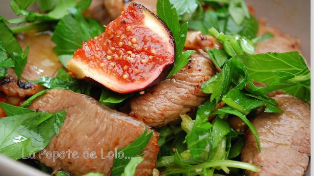 Salade tiède de filet d'agneau presto...