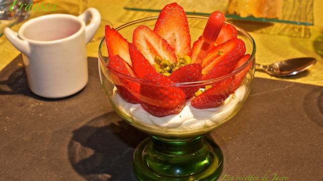 Soupe de fraises et espuma mascarpone