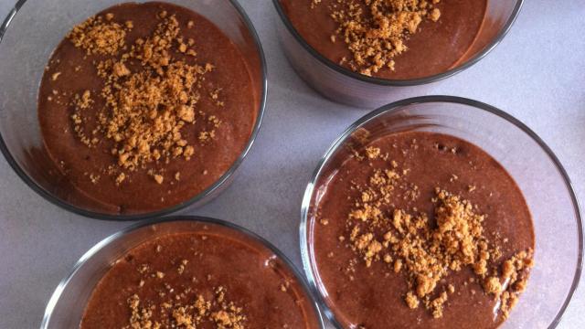 Mousse cœur croquant et spéculoos