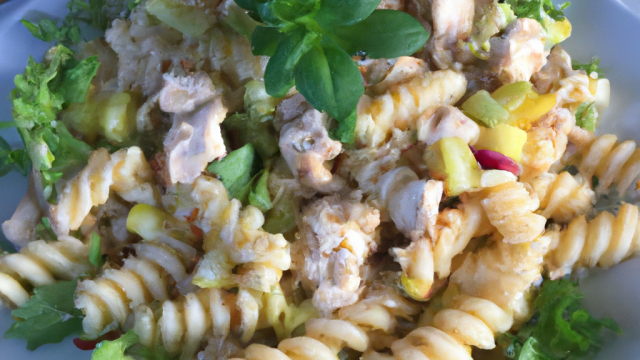 Salade de Fusilli au poulet et aux poires