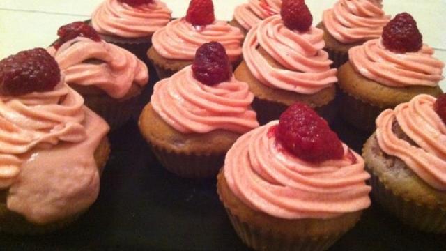 Cupcakes framboise - chocolat blanc