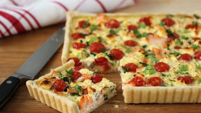 Quiche au saumon La Vache qui Rit