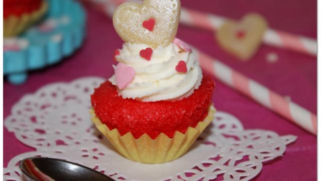 Cupcakes redvelvet vanille et glaçage coquelicot