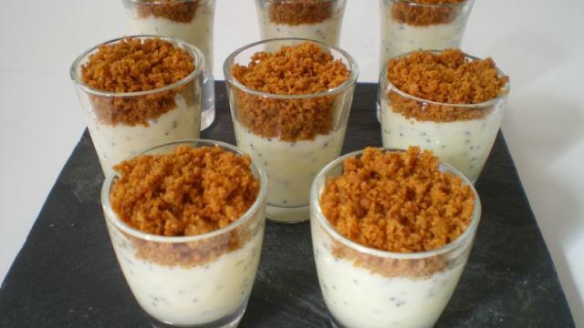 Verrine de crème de citron et spéculoos