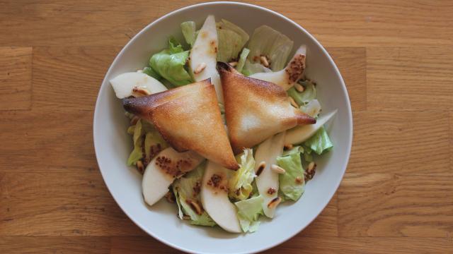 Salade de chèvre chaud croquante