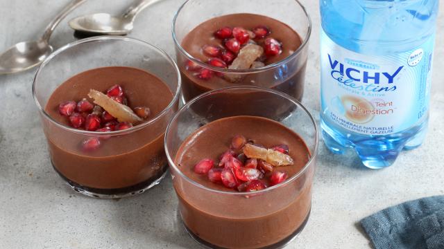 Mousse à l'eau au chocolat et aux marrons