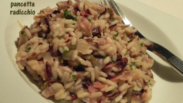 Risotto au radicchio et à la pancetta