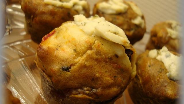 Muffins poivron, courgette, aubergine et Philadelphia