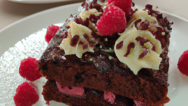 Gâteau au chocolat et aux framboises