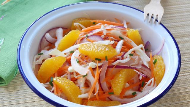 Coleslaw à l’orange sans mayonnaise