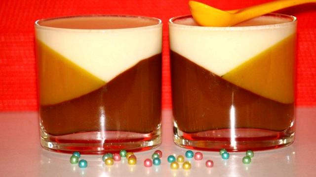 Verrine tri-gout:chocolat-citron-coco