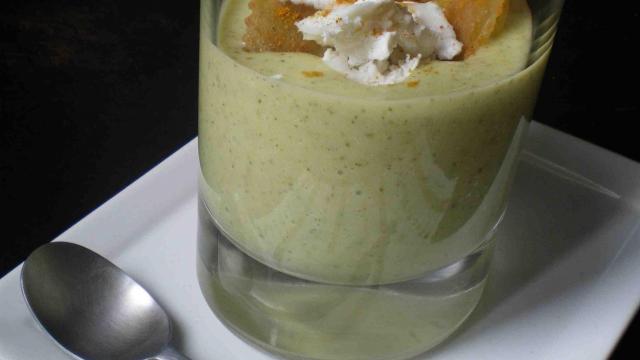 Velouté de courgettes au chèvre maison