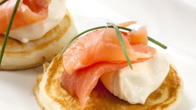 Blinis au saumon et au fromage frais