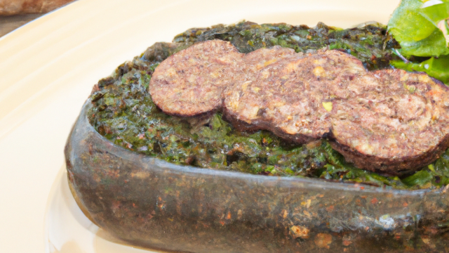 Boudin noir du Velay aux lentilles vertes du Puy