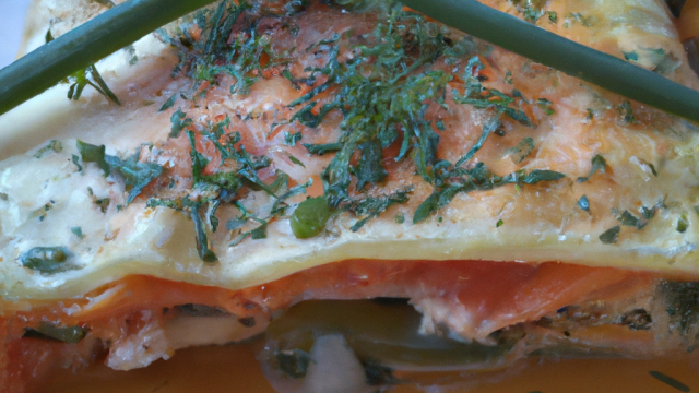 Lasagnes aux 2 saumons, poireaux et ricotta