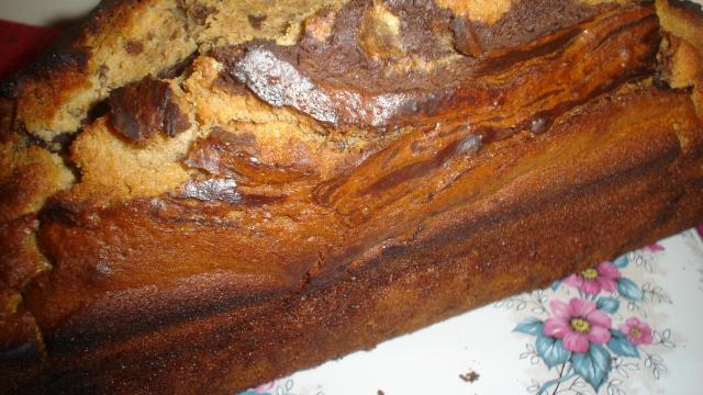 Pain d'épices marbré au chocolat