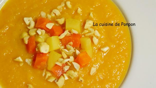 Soupe au panais, carotte et céleri rave